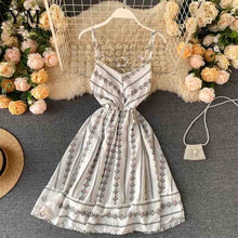 Load image into Gallery viewer, YuooMuoo Women Boho Print Dress Summer V-neck Backless Bandage Beach Chiffon Dress Women Fashion A-line Holiday Dress Sundress
